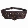 Die Cut Leather and White Backstitch Campero Belt with Horse Head 45.450€ #5031160003-80